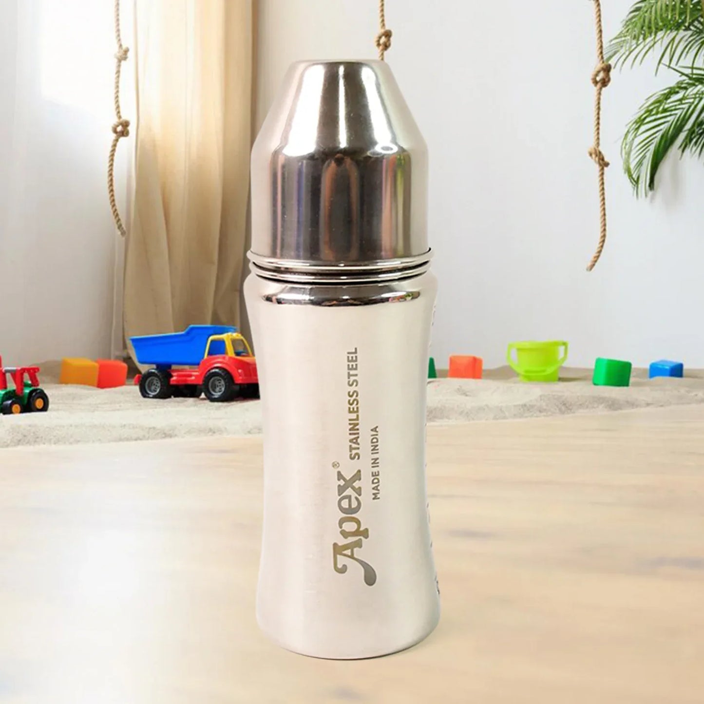 Apex Stainless Steel Little Champ Baby Feeding Bottle (250 Ml) - Zidbik