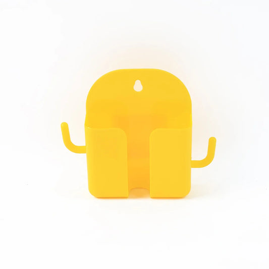 1 Pc Orange Wallmount Mobile Stand With Hook For And Stuffs Purposes. - Zidbik