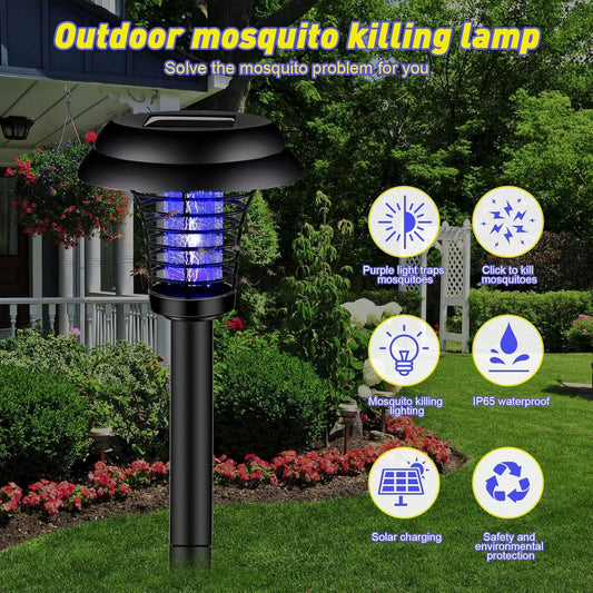 Big Garden Lighting Uv Led Solar Powered Mosquito Trap And Bug Zapper (1 Pc) - Zidbik