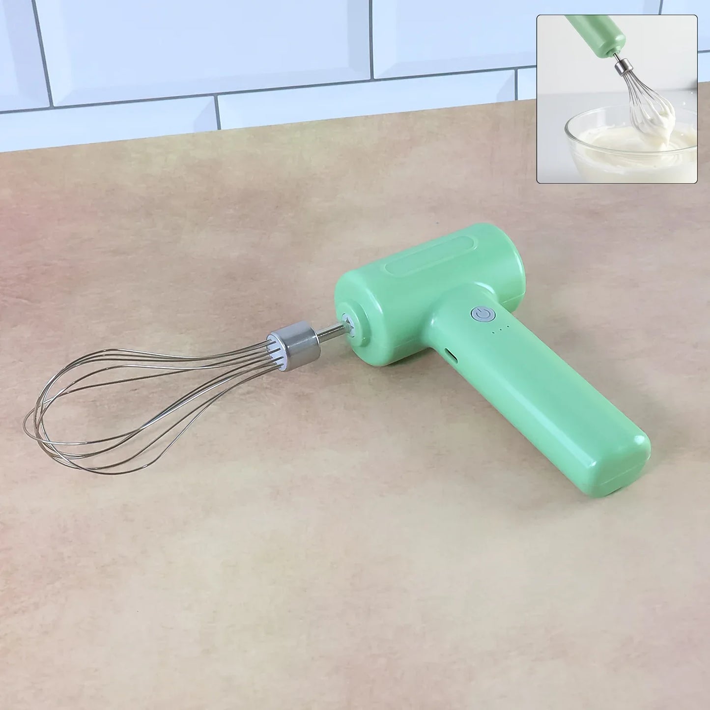 Cordless Electric Whisk Egg Beater - (1 Pc) - Zidbik