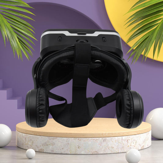 12836 3d Hd Vr Glasses Virtual Reality Goggles Headset For Ios For Android Smartphonevr Goggles-for 3d Vr Movies Video Games With Headphones (1 Pc) - Zidbik