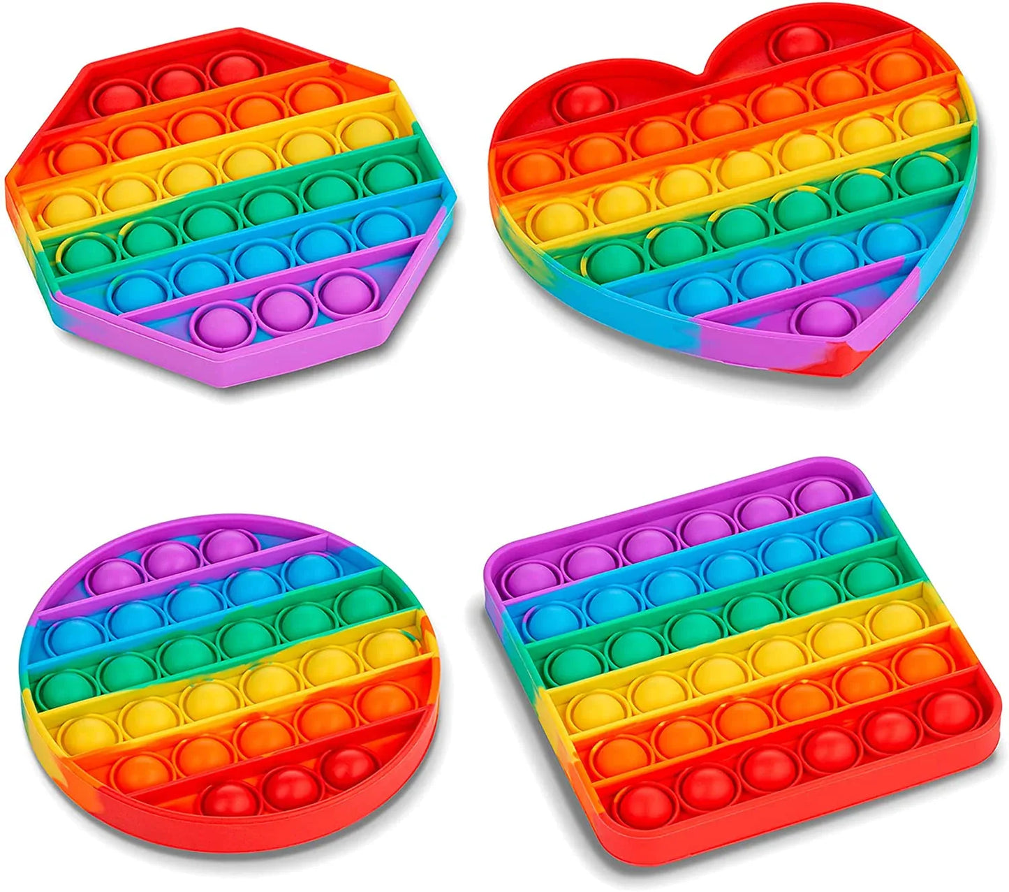 4752 Random Shape Rainbow Colored Fidget (1pc Only) - Zidbik