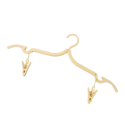 Multipurpose Foldable Cloth Hanger With Dual Clips (1 Pc) - Zidbik