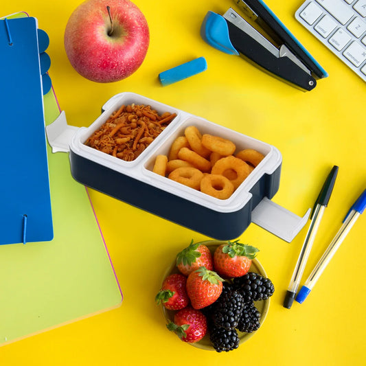 5331 Airtight Lunch Box 2 Compartment Lunch Box Leak Proof Food Grade Material Lunch Box Modern Appearance Compact Lunch Box With Spoon - Zidbik