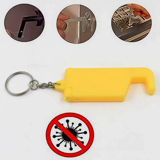 2 In 1 Plastic Keychain With Mobile Stand Phone Holder (1 Pc Multicolor) - Zidbik