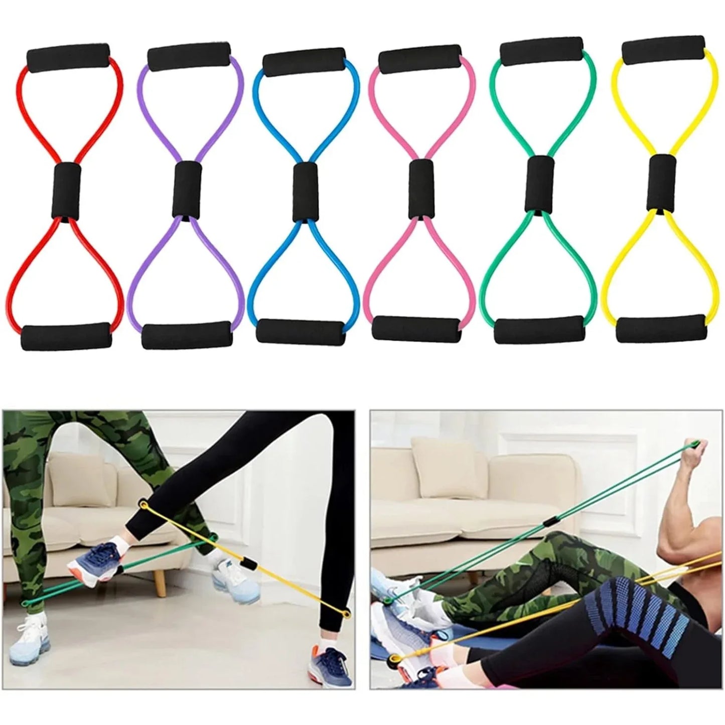 8471 Sport Resistance Loop Band Yoga Bands Rubber Exercise Fitness Training Gym Strength Resistance Band Exercise Equipment Bands For Working Out (1 Pc Mix Color) - Zidbik
