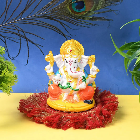Lord Ganesha Idol Ganpati Statue Ganpatii Bappa Showpiece For Gifts (1 Pc) - Zidbik