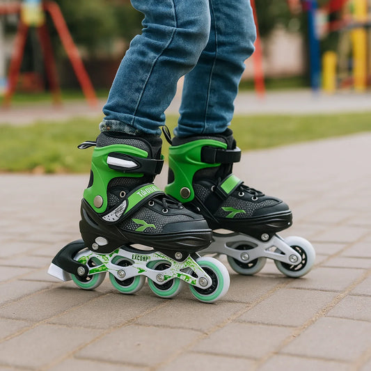 Professional Adjustable Inline Skates For Kids And Adults (Large 1 Pair) - Zidbik