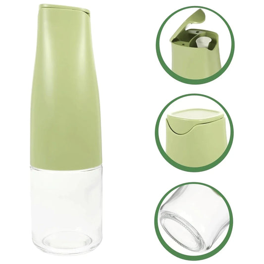 8214 Oil Dispenser 500ml Cooking Oil Dispensing Cruets Oil Bottle With Automatic Open Lid Kitchen Glass Oil Pot Cooking Oil Bottle For Kitchen Grilling Frying (500 Ml) - Zidbik