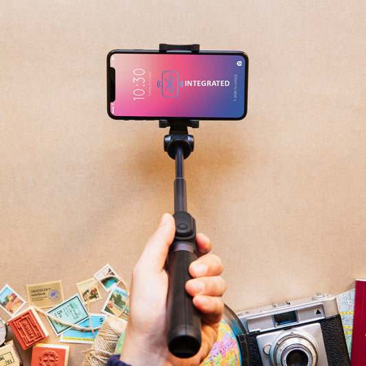 6401 Bluetooth Selfie Stick Portable Phone Tripod Stand For Mobile - Zidbik