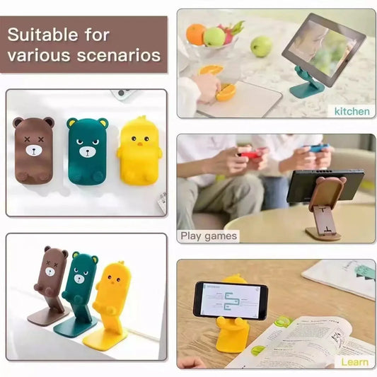 0216 Cute Cartoon Design Multi-angle Adjustable Foldable Mobile Stand - Zidbik
