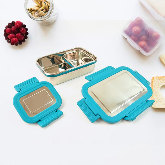 Apex Jerry Lunch Box Premium Stainless Steel Food Container (2 Pc 700+200 Ml Approx) - Zidbik