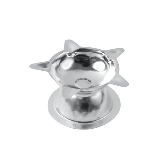 Stainless Steel Lotus Design Diya (1 Pc) - Zidbik