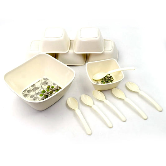2735 13 Pc Pudding Set Used As A Cutlery Set For Serving Food Purposes And Sweet Dishes And All In All Kinds Of Household And Official Places Etc. - Zidbik