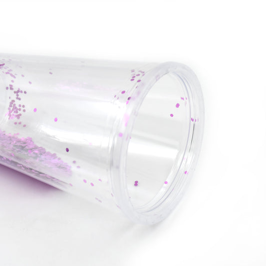 13131 High Quality Plasticcreative Cold Drink Cup Tumble Reusable Tea Coffee Tumbler With Lid And Straw Double Wall Plastic Drinking Sport Bottletravel Tumbler (1 Pc Mix Color) - Zidbik