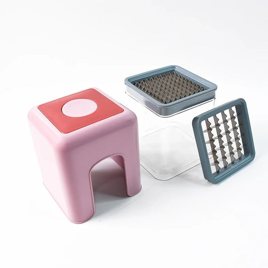 Apex Heavy Duty Potato Chipser Vegetable Chopper With Dual Blade Set - Zidbik