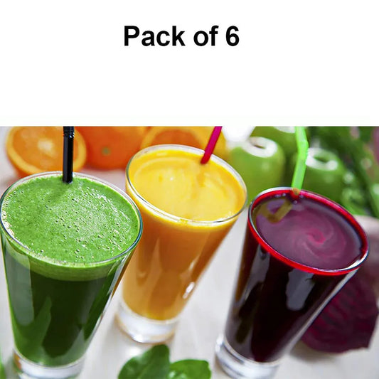 0630 Stylish Look Plastic Juicy Glass Transparent Glasses Set 300ml (6pcs) - Zidbik