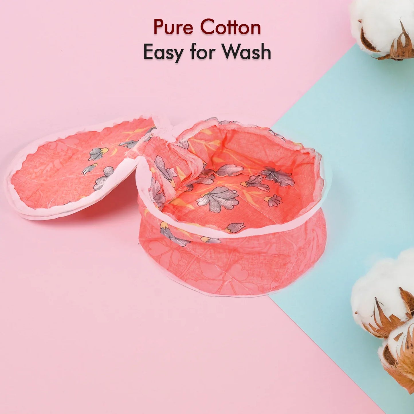 5315 Hot Chapatti Box Roti Cotton Cloth Casserole Basket Washable Roti Rumals With Multi Color - Zidbik