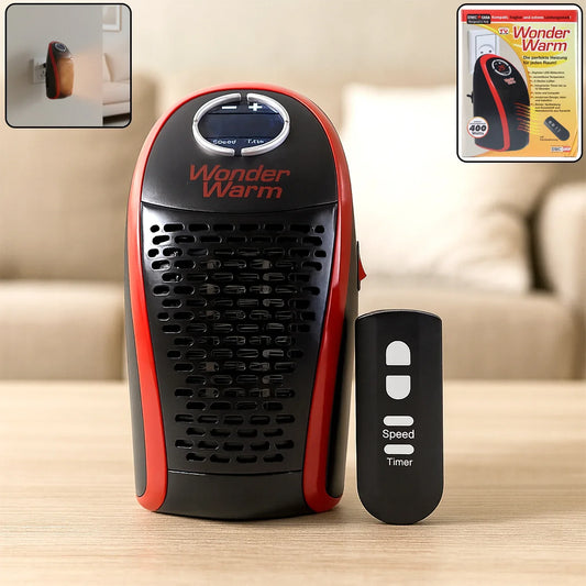 Wonder Warm 400w Wall Plug Room Heater With Remote Control (1 Pc) - Zidbik