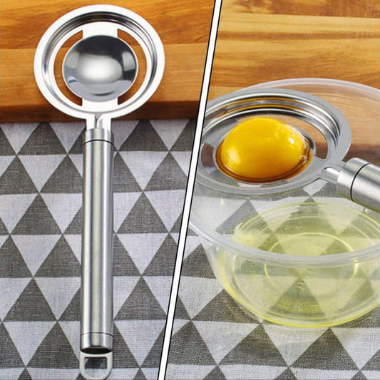5898 Kitchen Tools Egg Yolk White Separator Stainless Steel Egg White Separator Tools Eggs Yolk Filter Gadgets Kitchen Gadgets Separating Funnel Spoon Egg Divider Tools - Zidbik