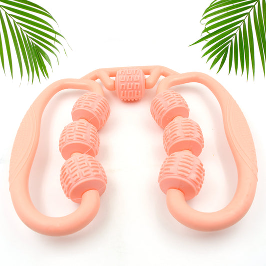 Muscle Massage Roller 8 10 Wheels Relieve Soreness Leg Muscle Roller Fitness Roller Muscle Relaxer Massage Roller Ring Clip All Round Massaging Uniform Force Elastic Pp Drop Shaped For Home Use (1 Pc) - Zidbik