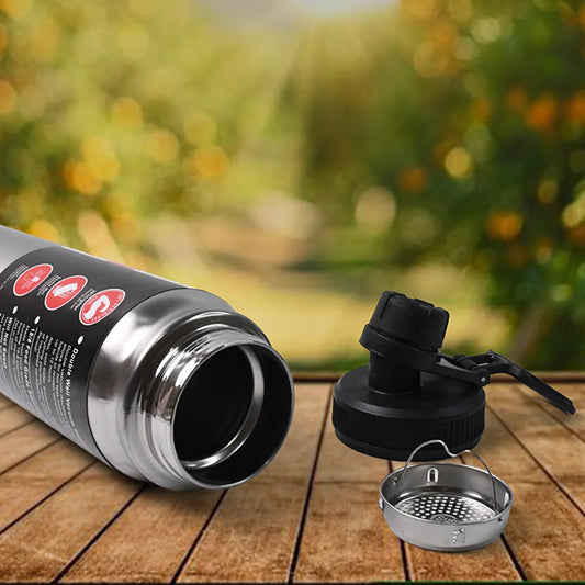 Stainless Steel Double Wall Vacuum-insulated Drink Water Bottle (800 Ml) - Zidbik
