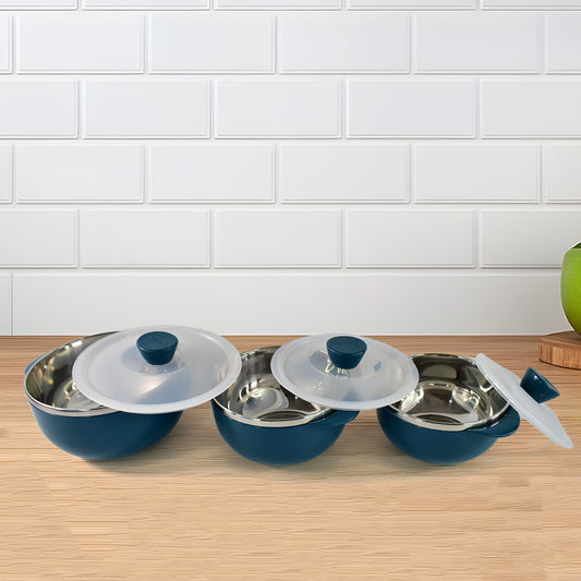 Apex Microwave-safe Serving Bowl 3 Pcs Set (700ml 1000ml 1400ml) - Zidbik