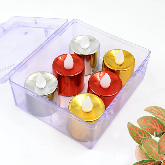 Electrical Candles Diya Led Tea Light (6 Pcs Set) - Zidbik
