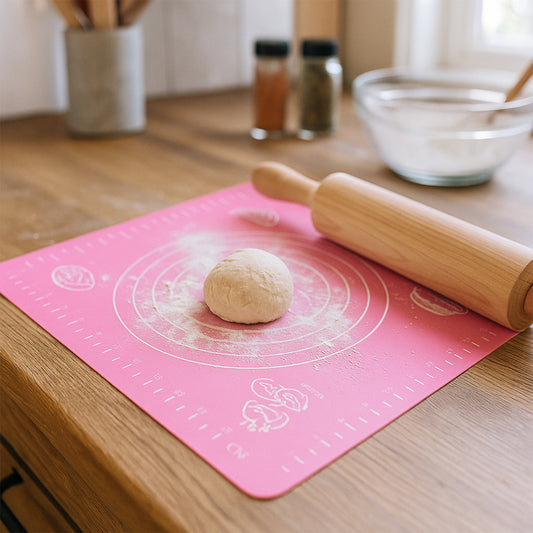 Non-stick Dough Rolling Baking Mat - (1 Pc 29x26 Cm) - Zidbik