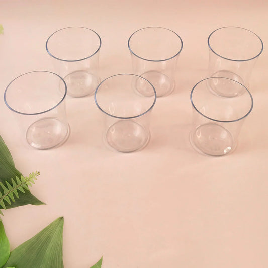 Apex Welcome Plastic Glass Set For Daily Use Set Of 6 - Zidbik