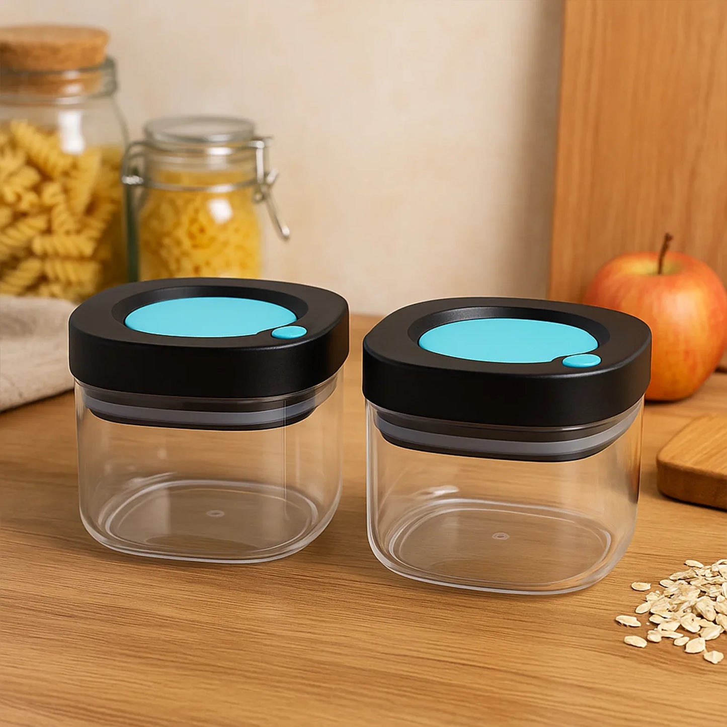 Supermom Airtight Kitchen Storage Containers (2 Pc Set 500 Ml) - Zidbik