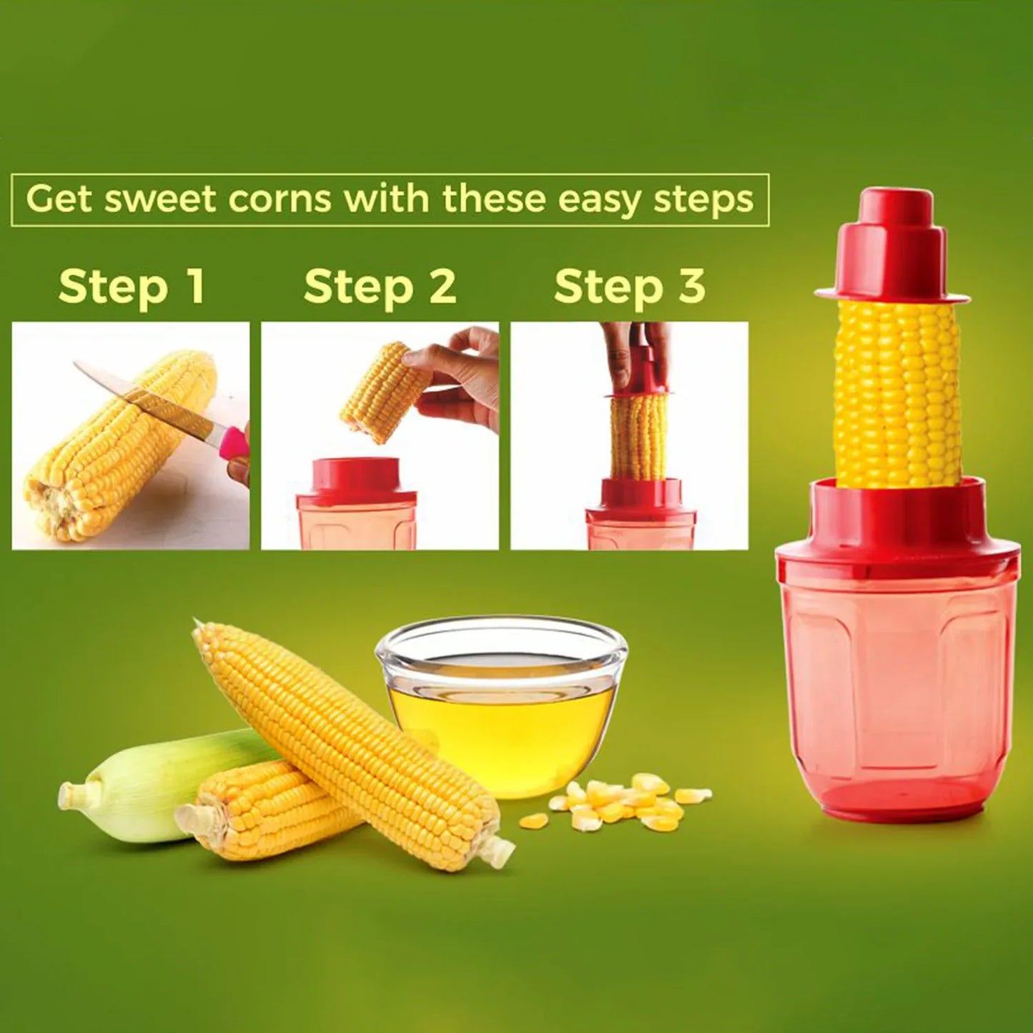 Supermom Corn Cutter With Steel Blades (1 Pc) - Zidbik