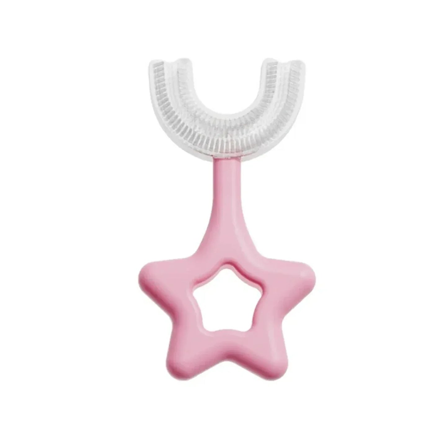 Star U-Shape Silicone Toothbrush - Manual and Gentle Brushing (1 Pc) - Zidbik