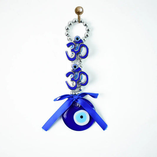 Decorative Double Om Symbol Evil Eye Hanging (1 Pc) - Zidbik