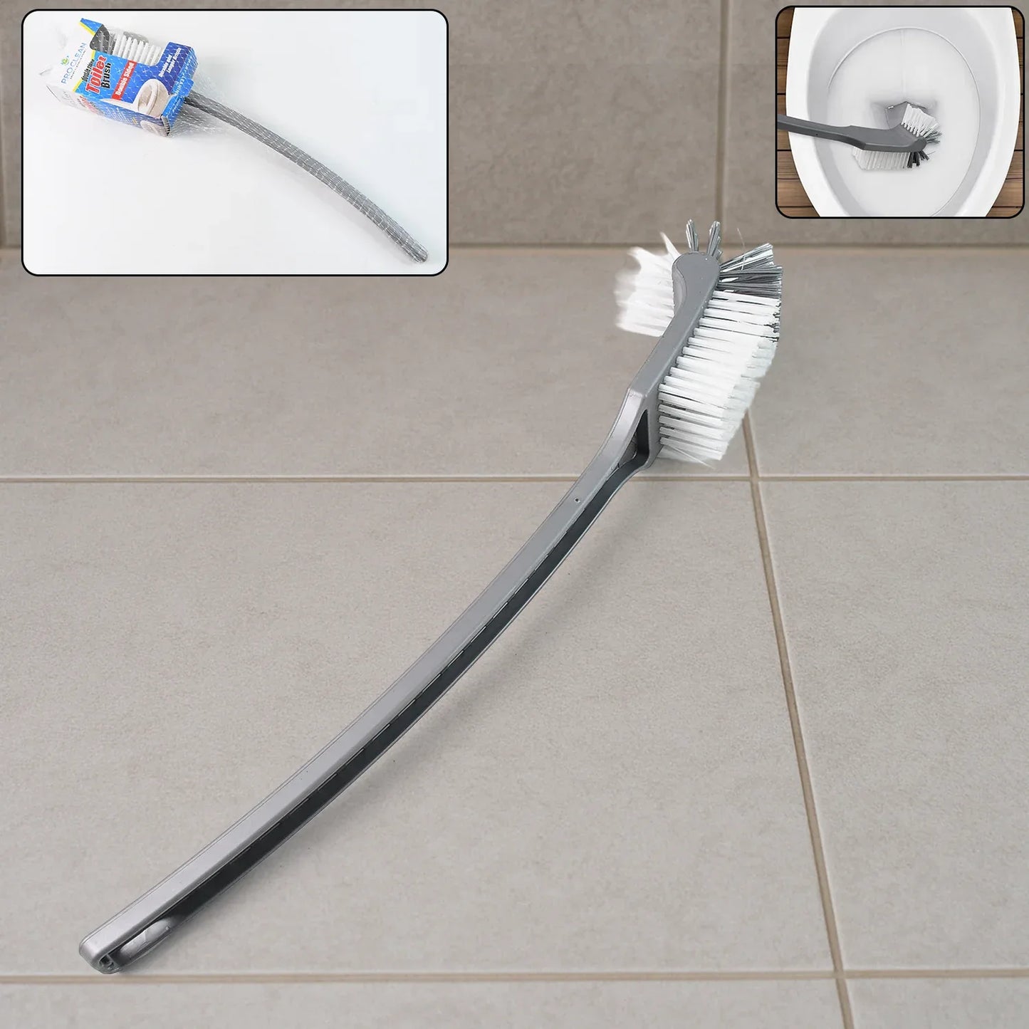 Pro Clean Long Handle Toilet Cleaning Brush (1 Pc) - Zidbik