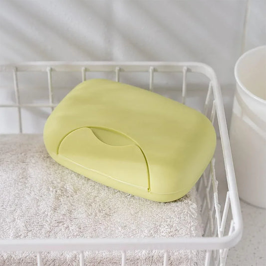 4592 Travel Soap Case Box Plastic Soap Box With Cover Waterproof Leakproof Soap Dish For Bathroom Travel Use (1pc) - Zidbik