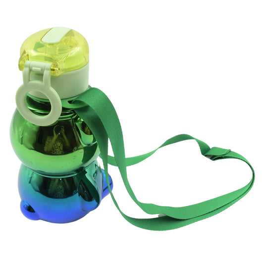 12548 Cute Plastic Water Bottle Straw Bottle With With Adjustable Shoulder Strap And Stickers Portable Drinking Cup Water Bottle For Kids - Zidbik