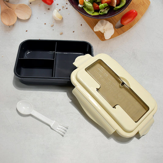 2809 Flex Lock Lunch Box – Portable Plastic & Wheat Straw Bento Container with 5 Compartments - Zidbik