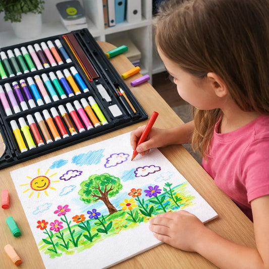 150 Piece Complete Art And Drawing Color Kit - Zidbik