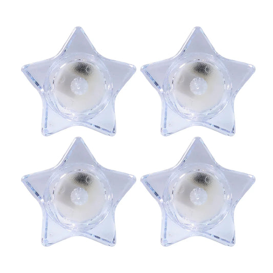 Flameless Star-shaped Led Candles (4 Pc Set) - Zidbik