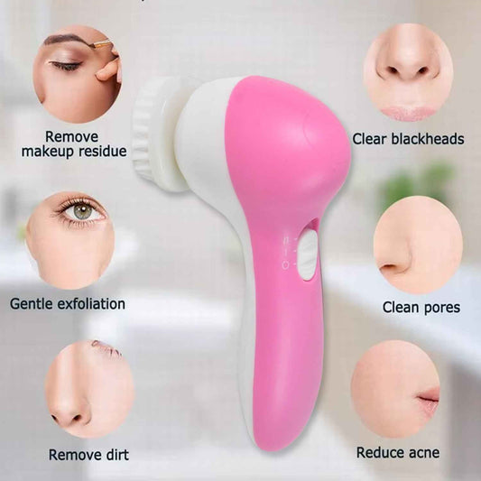 Facial Beauty Brush Massager with 2 AA Battery Included (1 Pc)