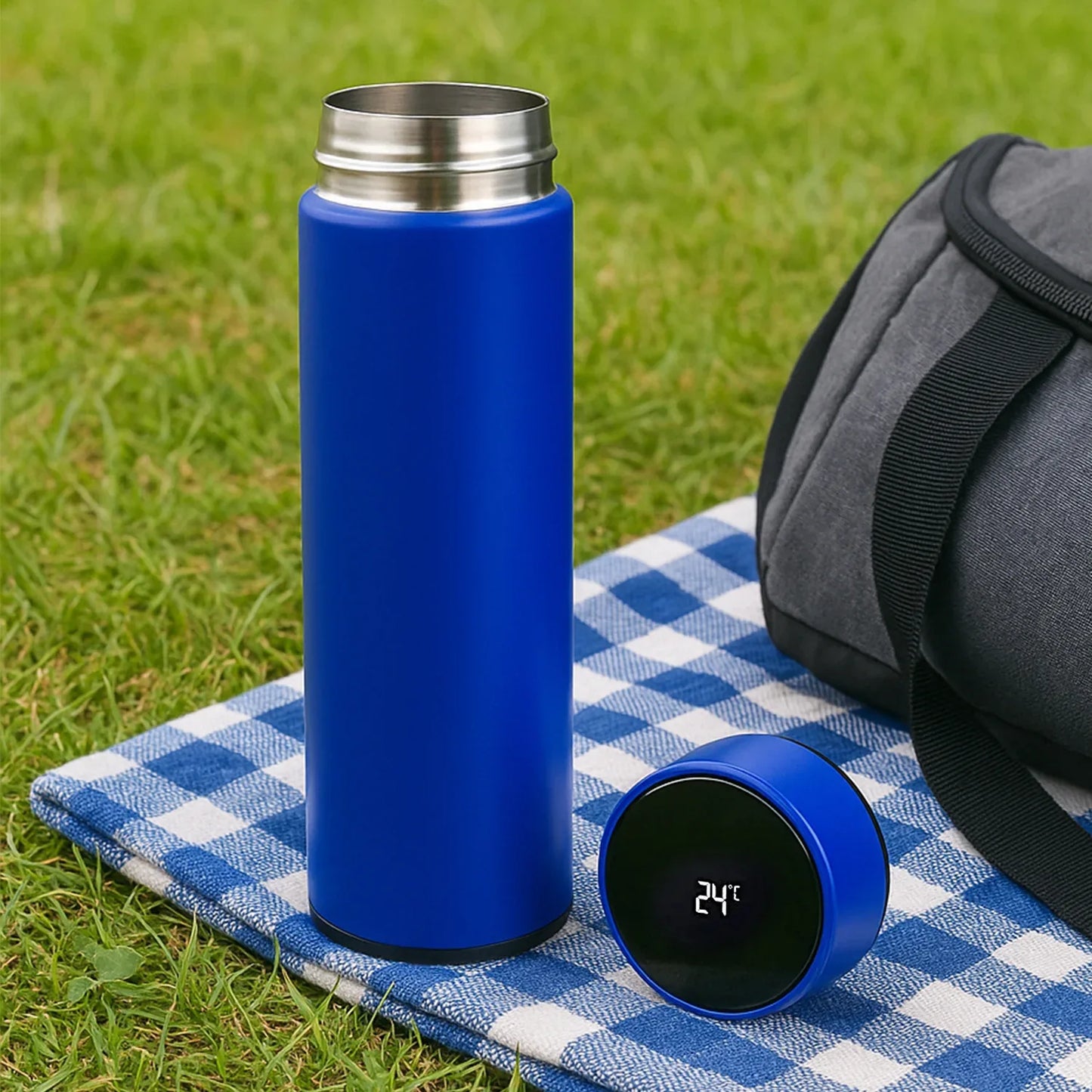Blue Vacuum Insulated Water Bottle (1 Pc 500ml) - Zidbik