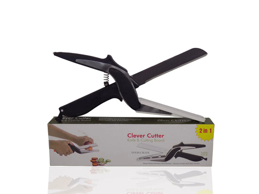 0107 Clever Cutter 2 In 1 Food Chopper Slicer Dicer Vegetable Fruit Cutter - Zidbik