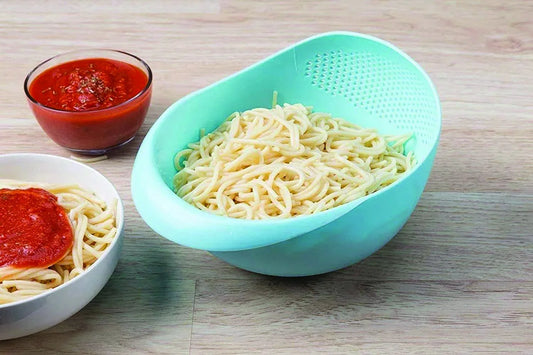 108 Kitchen Plastic Big Rice Bowl Strainer Perfect Size For Storing And Straining - Zidbik