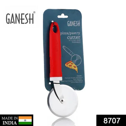 8707 Ganesh Ganesh Pizza Pastry Cutter Wheel Pizza Cutter (Stainless Steel) - Zidbik
