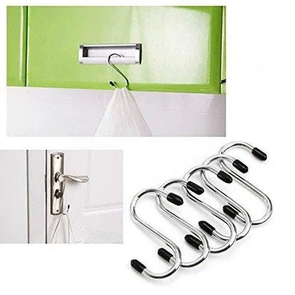 0232 Heavy Duty S-shaped Stainless Steel Hanging Hooks - 5 Pcs - Zidbik