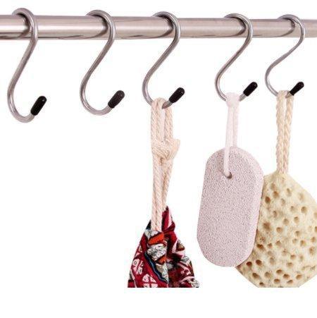 0232 Heavy Duty S-shaped Stainless Steel Hanging Hooks - 5 Pcs - Zidbik