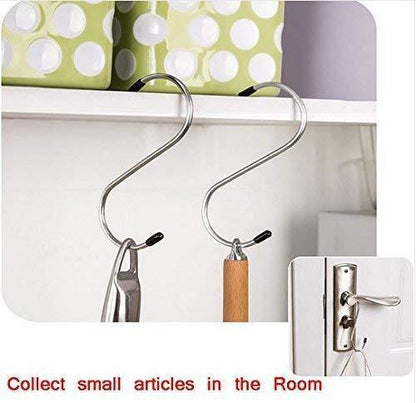 0232 Heavy Duty S-shaped Stainless Steel Hanging Hooks - 5 Pcs - Zidbik