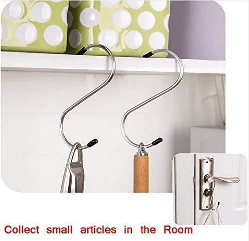 0232 Heavy Duty S-shaped Stainless Steel Hanging Hooks - 5 Pcs - Zidbik