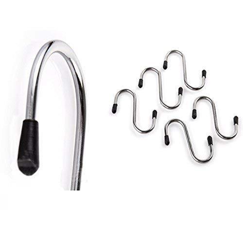 0232 Heavy Duty S-shaped Stainless Steel Hanging Hooks - 5 Pcs - Zidbik